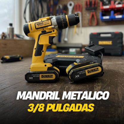 Taladro Inalambrico 48v doble batería + 24 accesorios