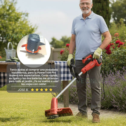 PowerTrim Pro ™ | Kit Guadaña 3 en 1 Recargable 2 Baterías 48v + accesorios completos + Regalo